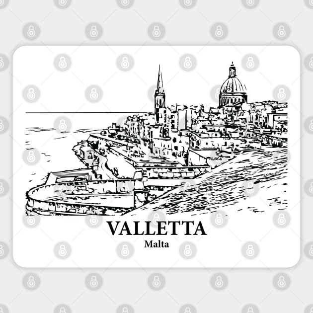 Valletta - Malta Magnet by Lakeric